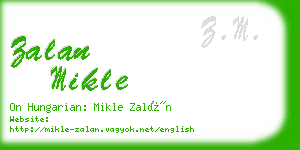 zalan mikle business card